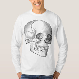 Camiseta Anatomia médica desenho médico do crânio vintage