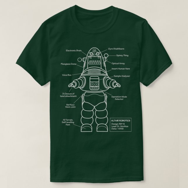 Camiseta Anatomia robótica (Frente do Design)