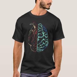 Camiseta Anatomia Saúde Mental Cérebro Coração Neurodiversi