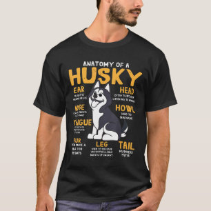 Camiseta Anatomia Siberiana Cachorro Engraçado Presente no