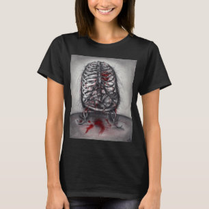 Camiseta Anatomia vazia Gótico de horror Arte original