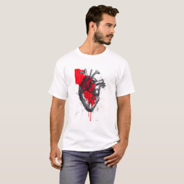 Camiseta Anatomical Heart Sketch Trash Polka Art T-Shirt