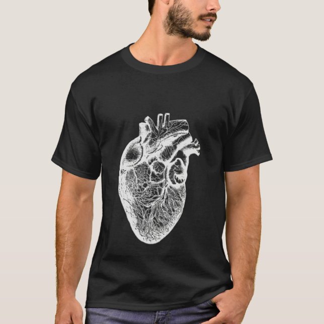 Camiseta Anatomical Human Heart Illustration Cardiologist V (Frente)