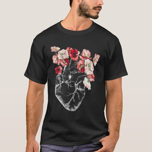 Camiseta Anatômico Ele E Flores (Frente)