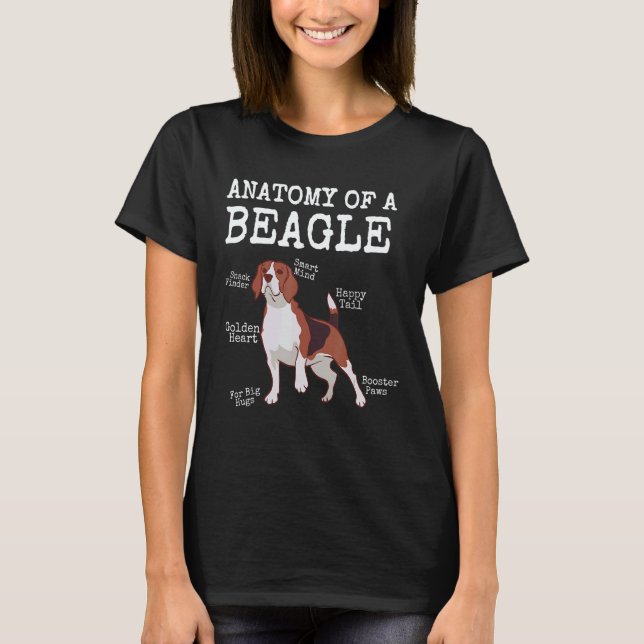 Camiseta Anatomy of a Beagle Dog   Sayings (Frente)