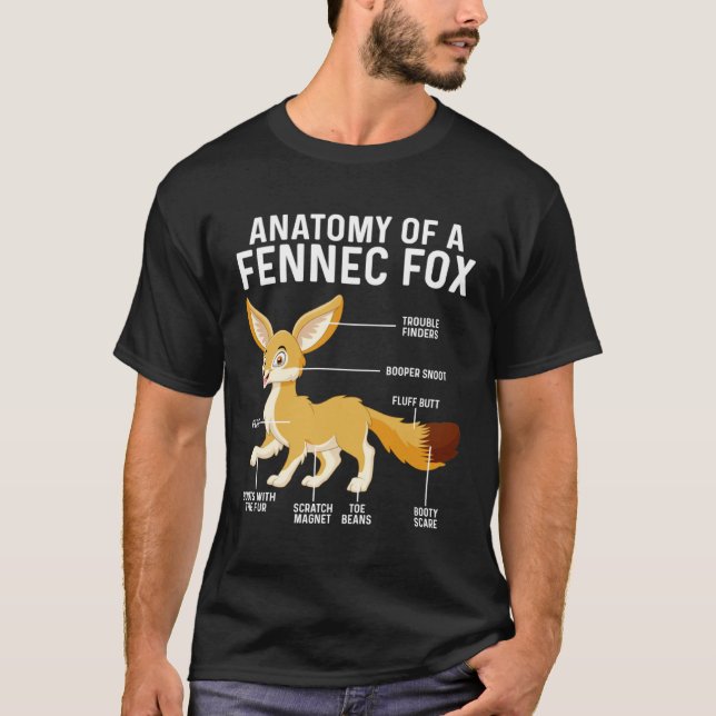 Camiseta Anatomy Of A Fennec Fox  Fennec Foxes (Frente)