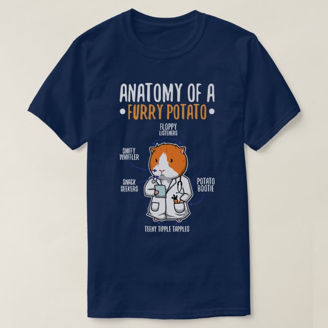 Camiseta Anatomy Of A Furry Potato 8 (Frente do Design)