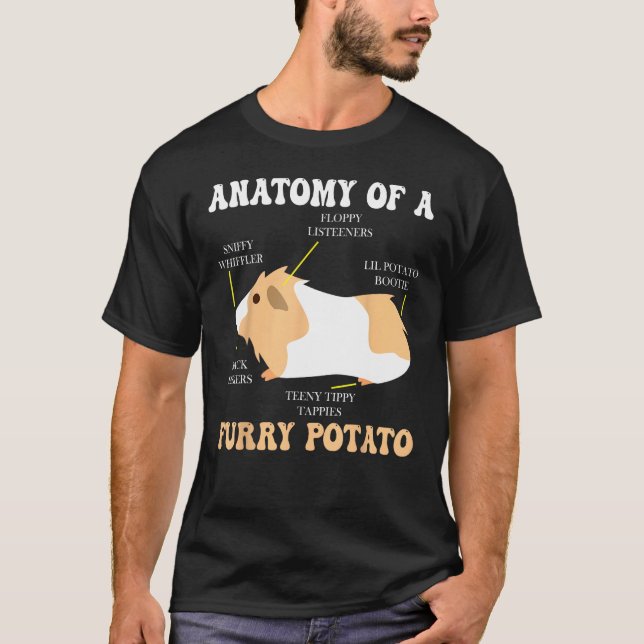 Camiseta Anatomy Of A Furry Potato Guinea Pig  Clothing 1 (Frente)