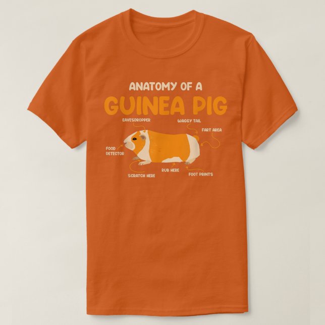 Camiseta Anatomy of a Guinea Pig Funny Furry Potato Lover  (Frente do Design)