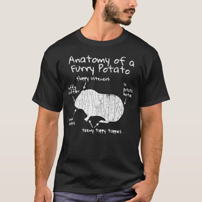 Camiseta Anatomy Of A Guinea Pig Funny Owner Graphic Premiu (Frente)