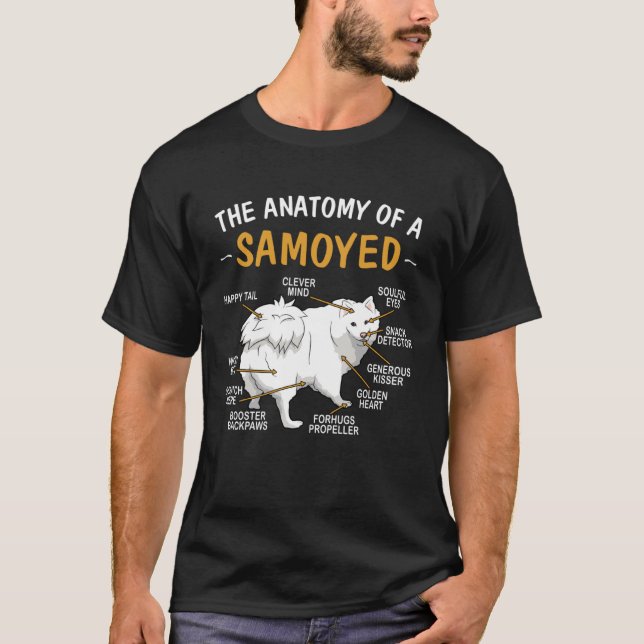 Camiseta Anatomy Of A Samoyed For Dog (Frente)