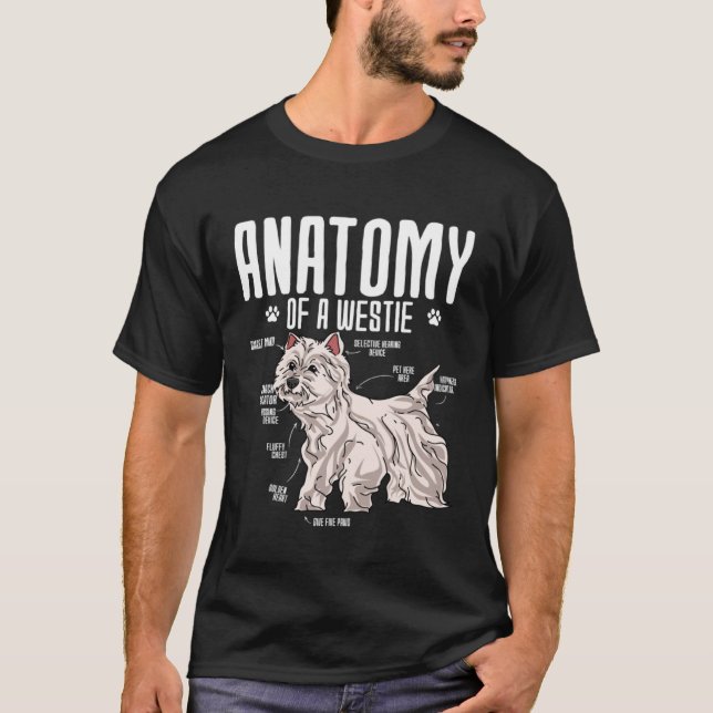 Camiseta Anatomy Of A West Highland White Terrier (Frente)