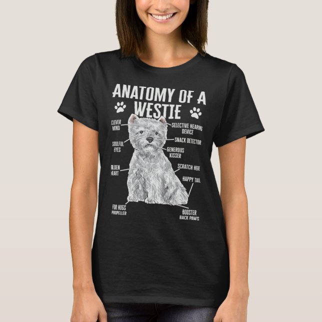Camiseta Anatomy Of A Westie West Highland White Terrier (Frente)
