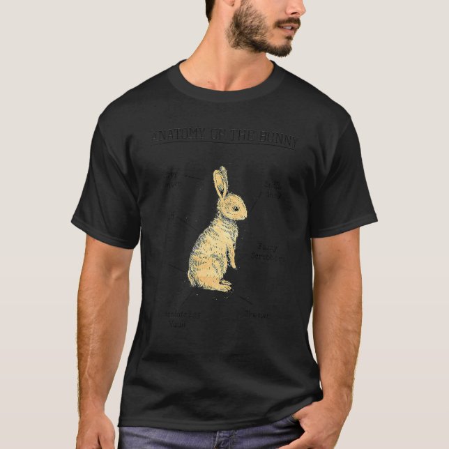 Camiseta Anatomy Of The Bunny Cute Animal Love Rabbit Easte (Frente)