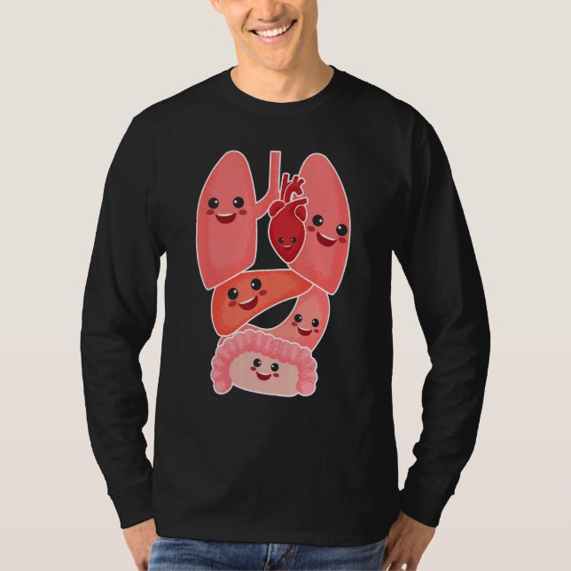 Camiseta Anatomy Physiology Heart Lungs Vital Organs Illust (Frente)