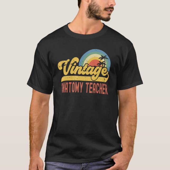 Camiseta Anatomy Teacher Vintage Sunset Profession Retro Jo (Frente)