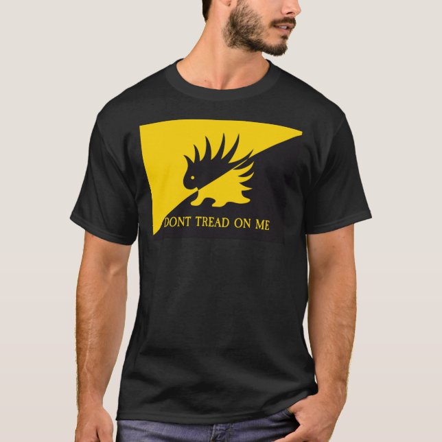 Camiseta Ancap Porcupine Gadsden Flag Parody Don&X27;T Trea (Frente)