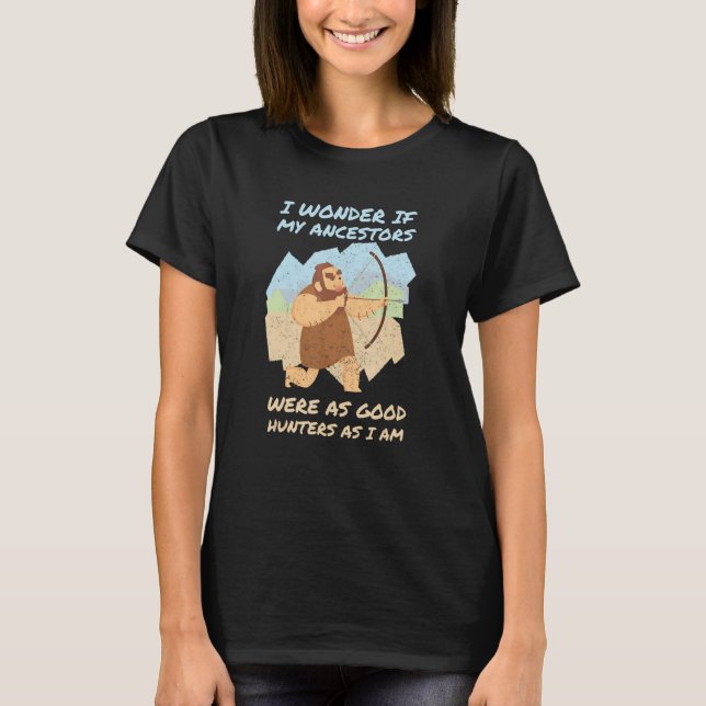 Camiseta Ancestors Hunting Hunters Hunt Ancient Deer Wildli (Frente)