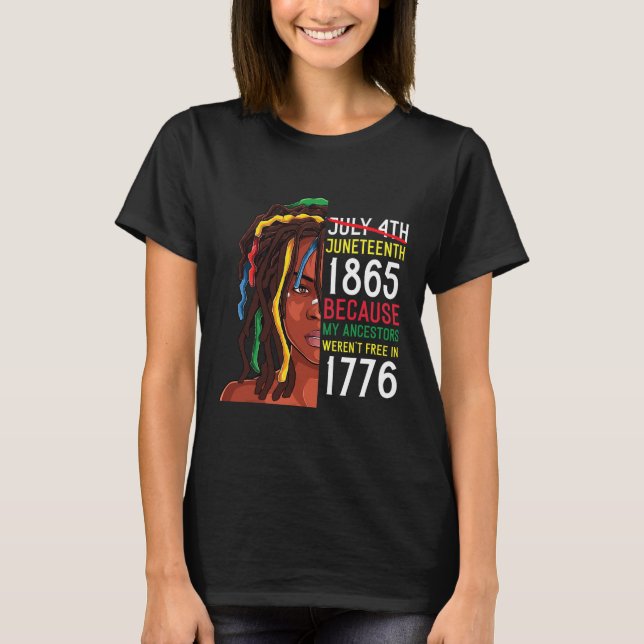 Camiseta Ancestrais do Décimo Junto Grátis 1776 julho 4 Pre (Frente)