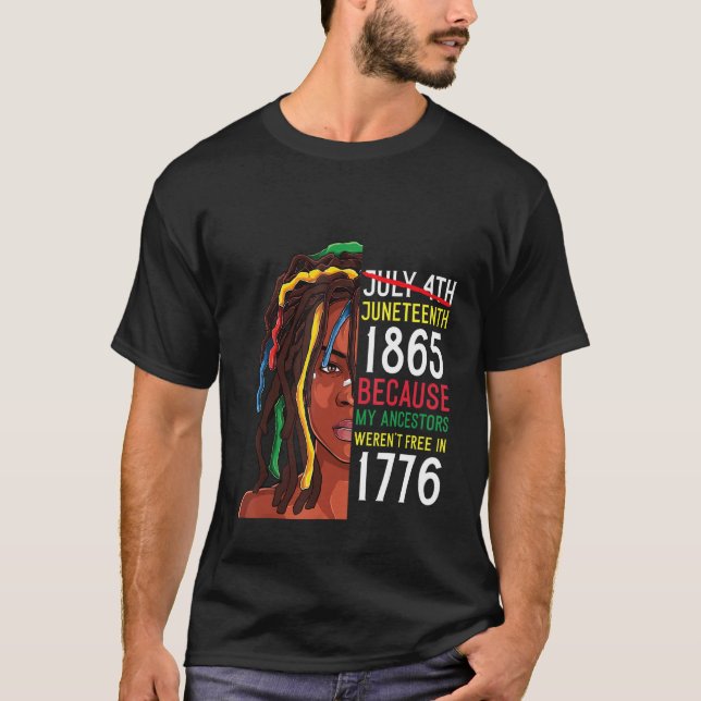 Camiseta Ancestrais do Décimo Junto Grátis 1776 julho 4 Pre (Frente)