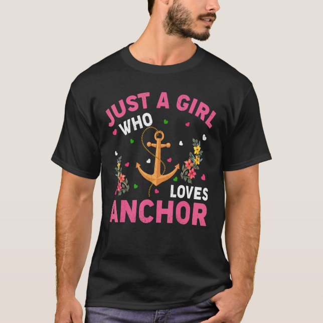 Camiseta Anchor Apenas Uma Menina Que Ama Anchor (Frente)