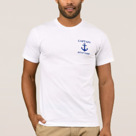Camiseta Anchor do nome do barco do Capitão Náutico