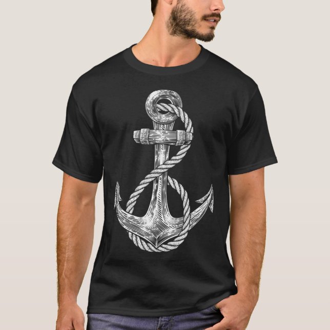 Camiseta Anchor Rope Nautical Sailing Sail Sea (Frente)
