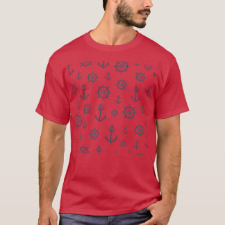 Camiseta Anchor Wheel Maritim sem costura náutica 1