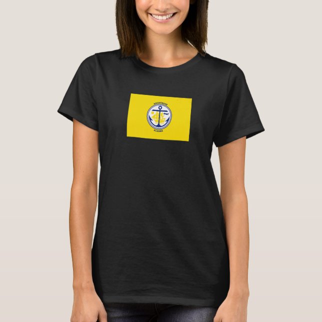 Camiseta Anchorage Alaska Flag (Frente)
