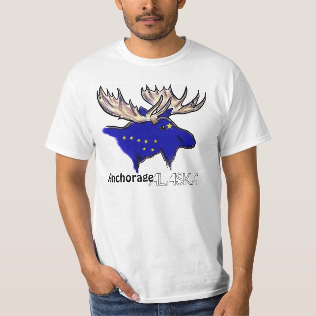 Camiseta Anchorage Alaska local flag value tee (Frente)