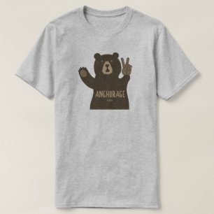 Camiseta Anchorage Alaska Peace Bear