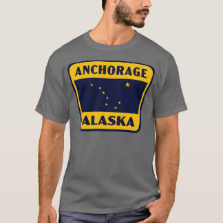Camiseta Anchorage Alaska Retro Crachá Amarelo
