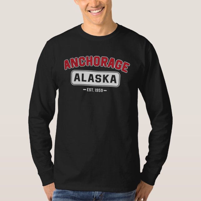 Camiseta Anchorage Alaska State College Sport Style Red (Frente)