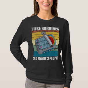 Camiseta Anchovas de sardinha pratos de peixe enlatado culi