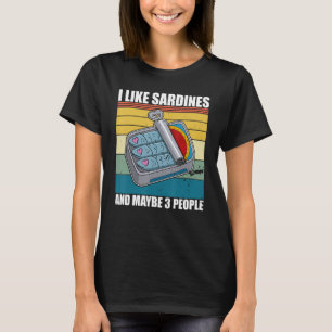 Camiseta Anchovas de sardinha pratos de peixe enlatado culi