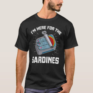 Camiseta Anchovas de sardinha pratos de peixe enlatado culi