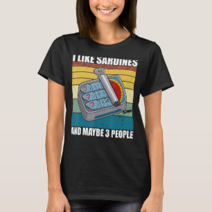 Camiseta Anchovas de sardinha pratos de peixe enlatado culi