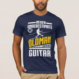 Camiseta Ancião com uma guitarra
