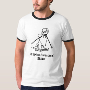 Camiseta Ancião impressionante! Esqui