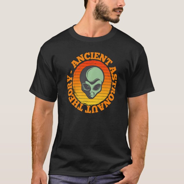 Camiseta Ancient Astronaut Theory Funny Alien Head Science  (Frente)