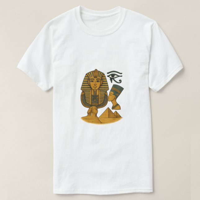 Camiseta Ancient Egyptian Pharaoh Symbols Art Tee Design (Frente do Design)