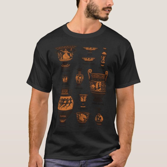 Camiseta Ancient Greek Pottery   Classic T-Shirt (Frente)