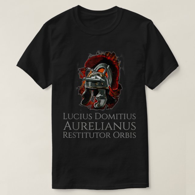 Camiseta Ancient Roman Legionary Helmet  Aurelian  Restitut (Frente do Design)