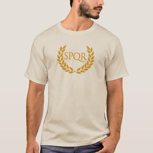 Camiseta Ancient Rome SPQR Laurel Wreath - Roman Empire (Frente)