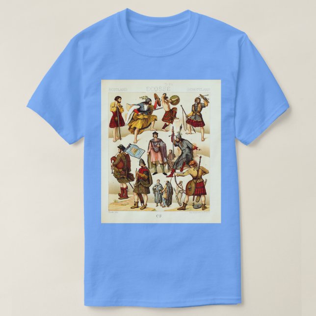 Camiseta Ancient Scottish fashion and lifestyle 18th centur (Frente do Design)