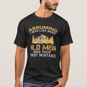 Camiseta Anciões engraçados que ama acampar
