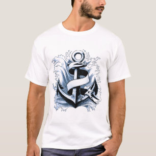Camiseta Âncora Azul do Mar Náutico