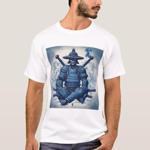 Camiseta âncora azul samurai