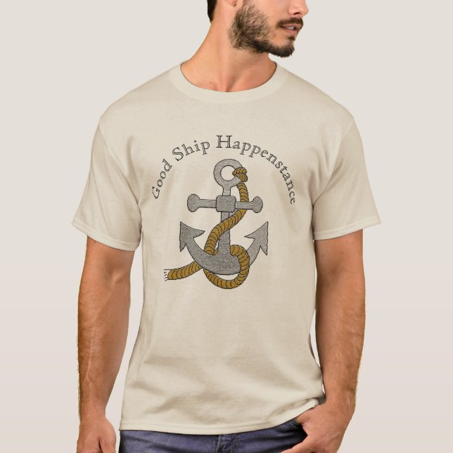 Camiseta - Âncora com Nome do Navio (Frente)