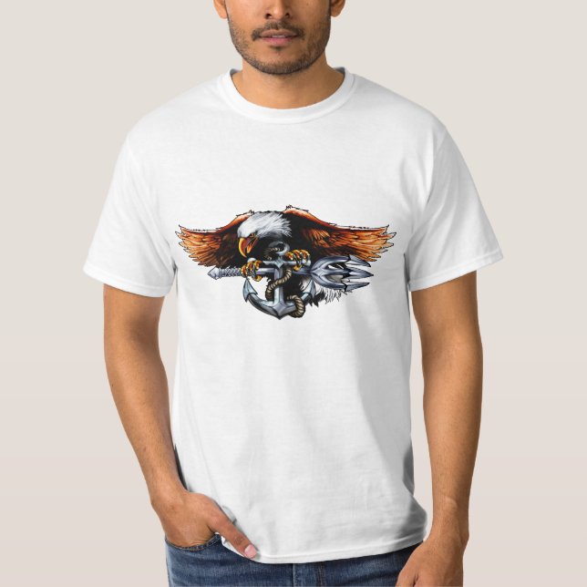 Camiseta Âncora da águia marinho (Frente)